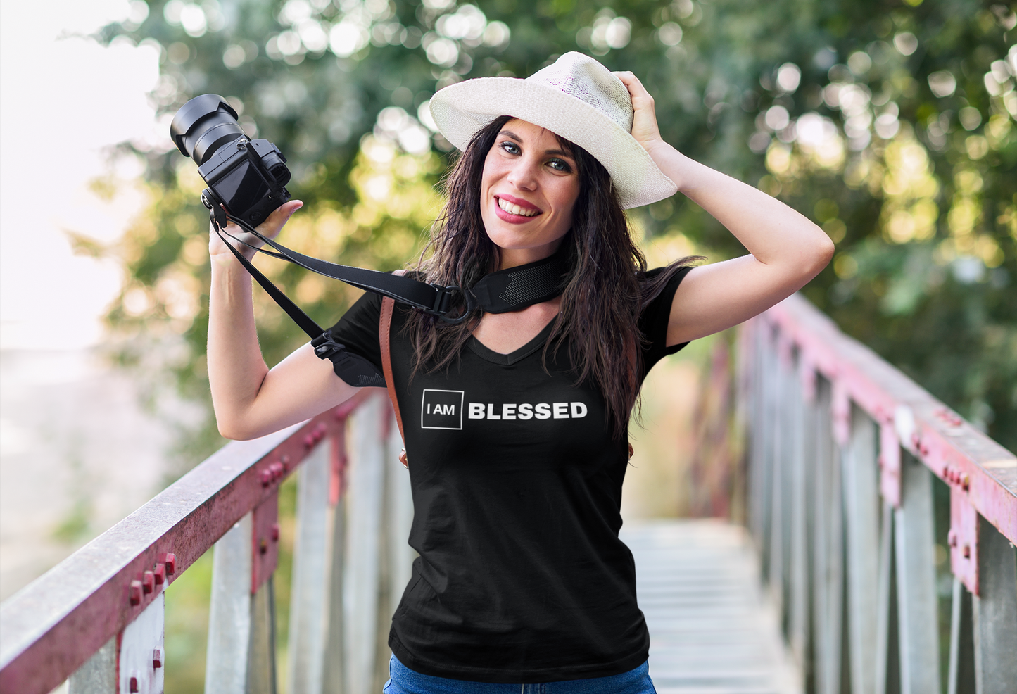 I AM BLESSED - V-Neck Tee