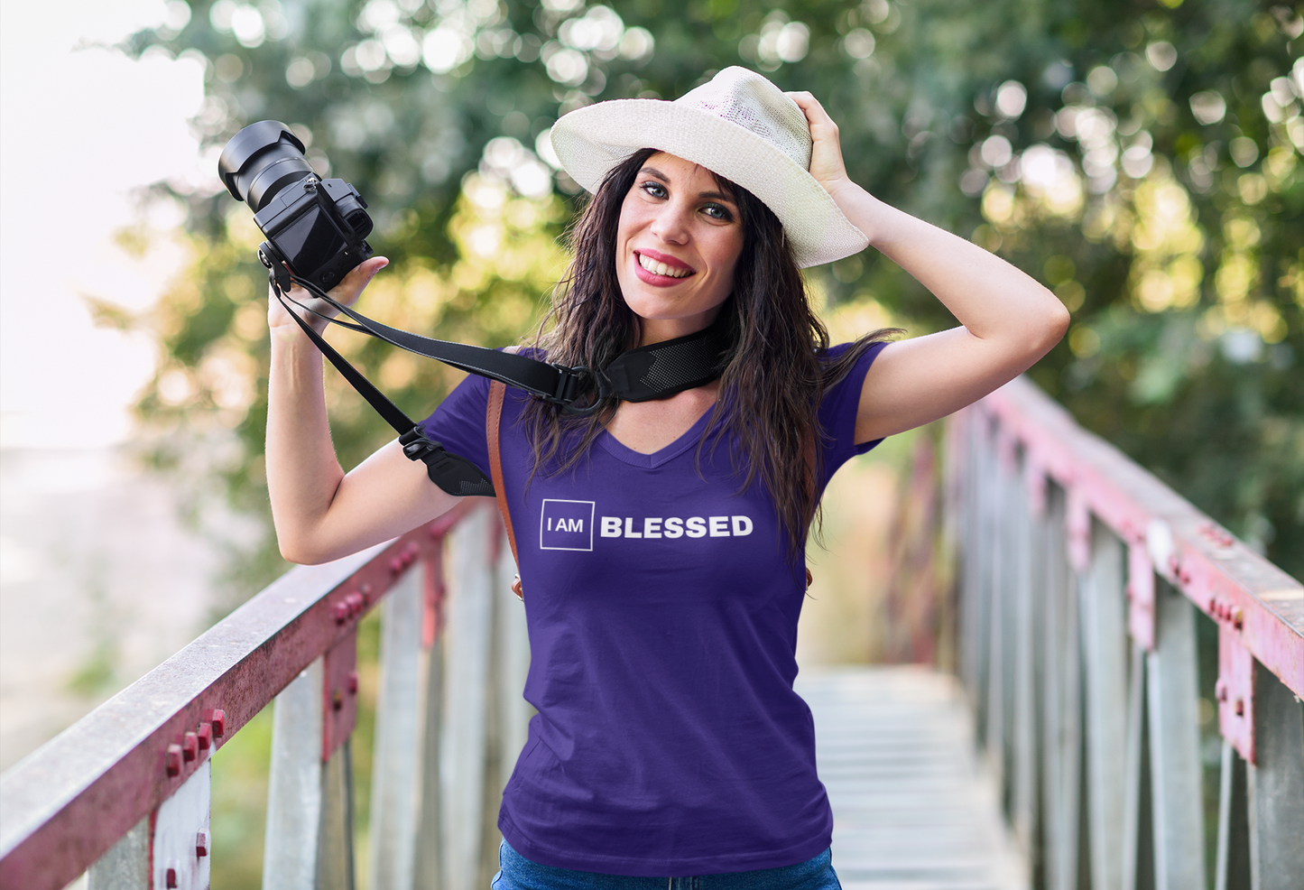 I AM BLESSED - V-Neck Tee