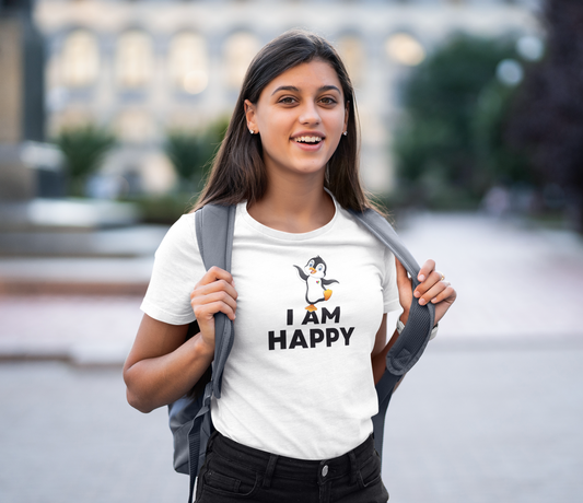 I AM HAPPY (Penguin) - Unisex Tee