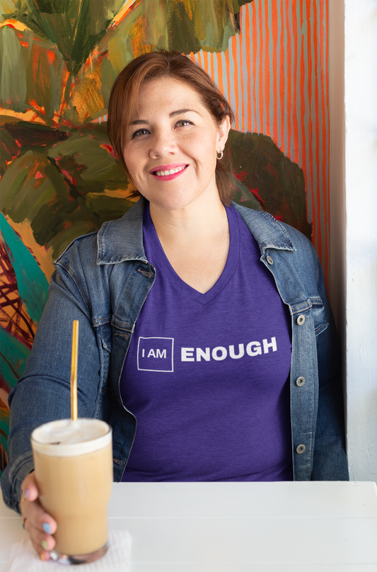 I AM ENOUGH - V-Neck Tee