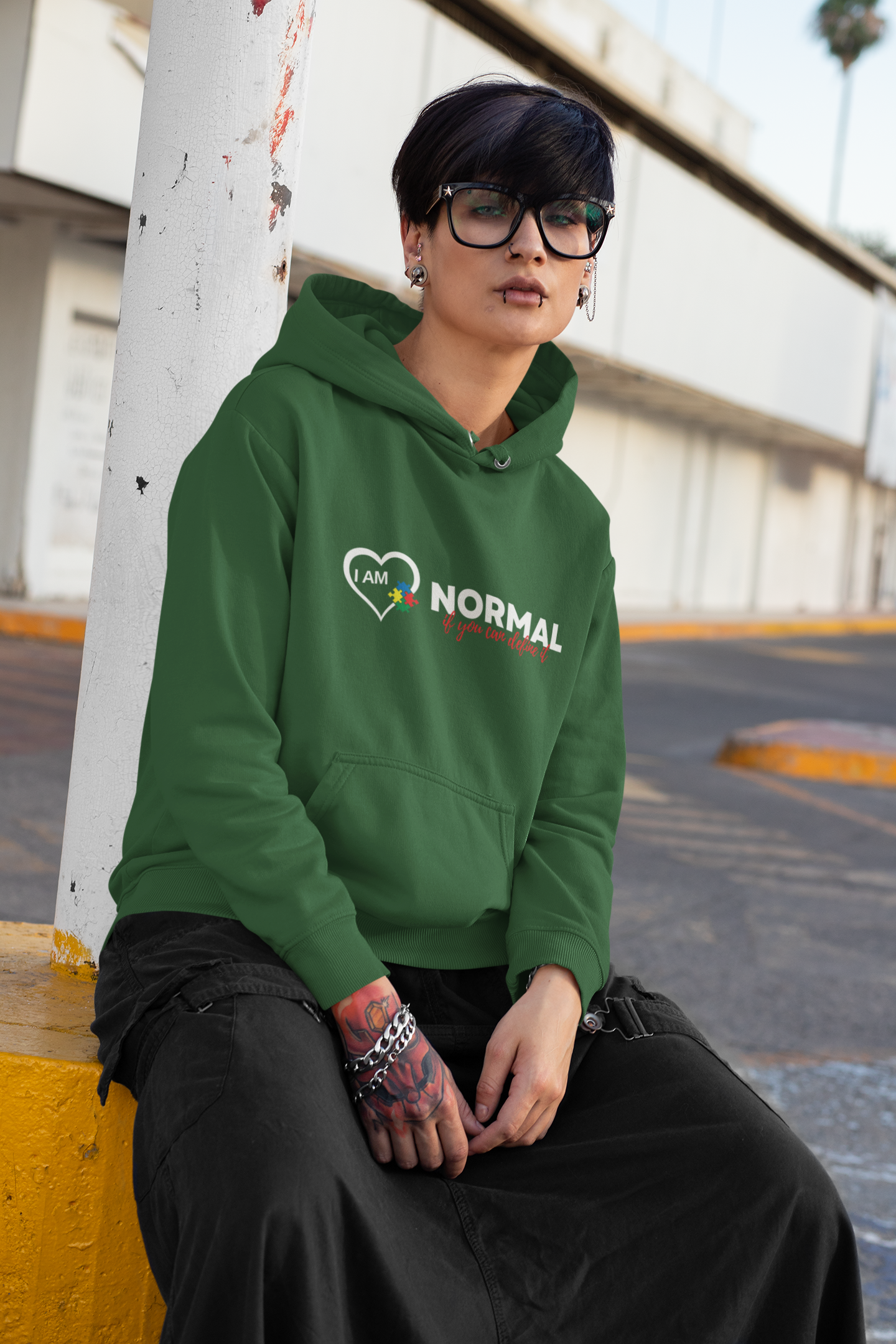 I AM NORMAL If You Can Define It (Heart) - Hoodie