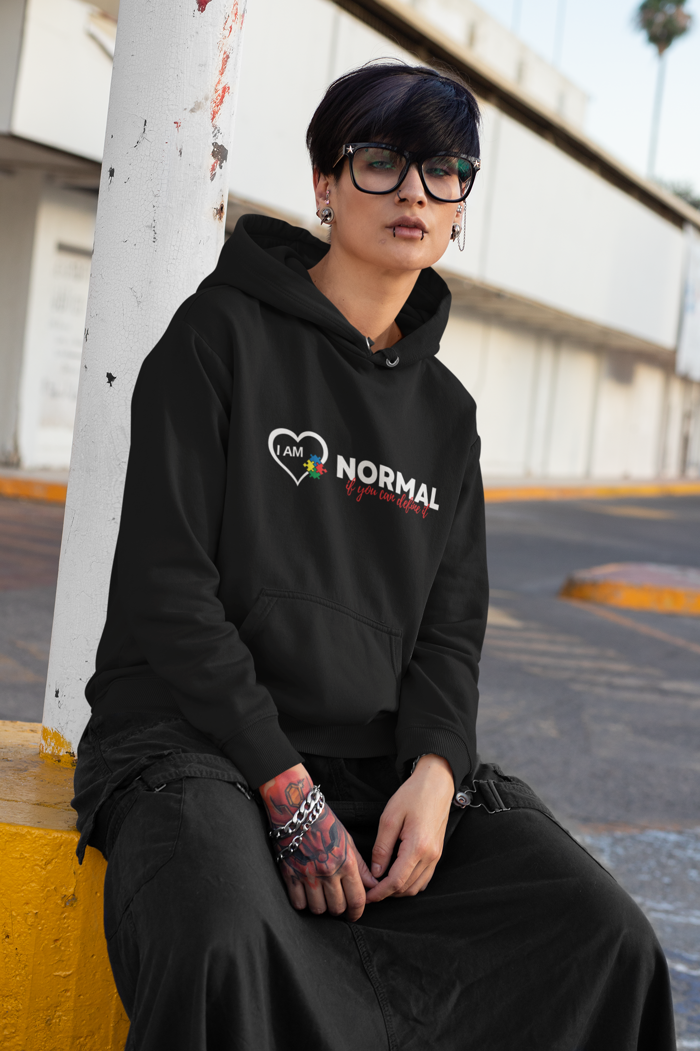 I AM NORMAL If You Can Define It (Heart) - Hoodie