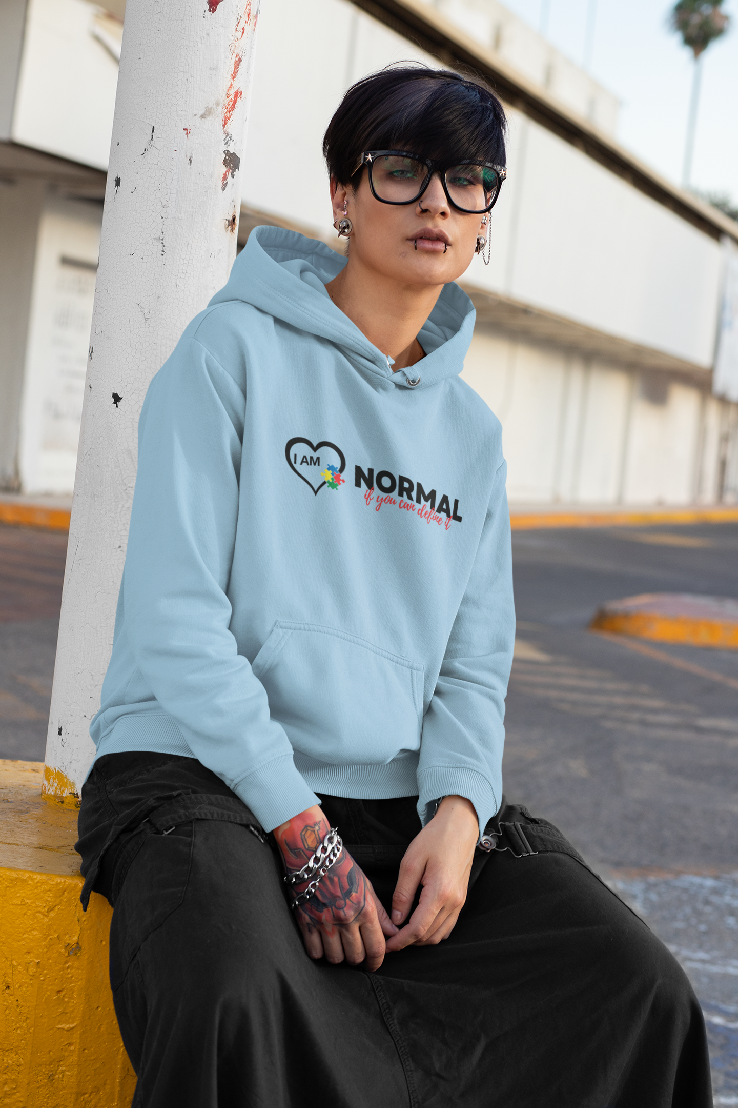 I AM NORMAL If You Can Define It (Heart) - Hoodie